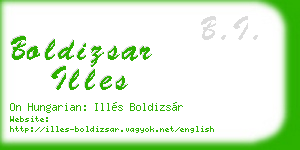 boldizsar illes business card